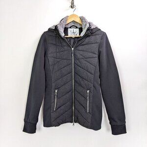 Boundless North Size XS Womens Faux Shearling Hooded Quilted Storm Coat